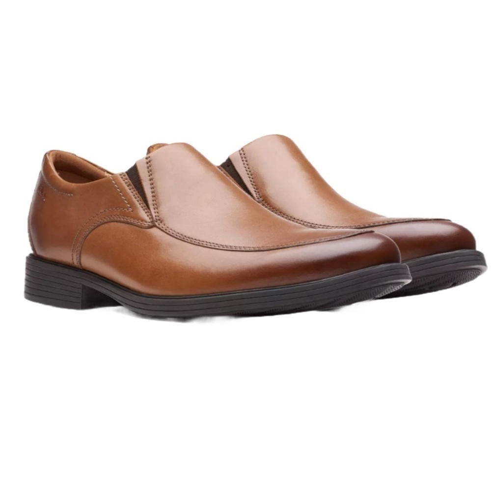 Men's Brown Leather Slip-On Shoes